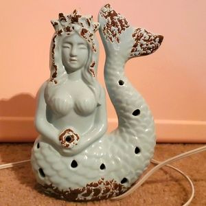 Teal Mermaid Lamp